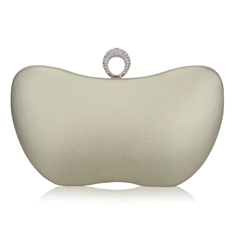 Metallic Blue Diamante Clutch - - Luxury bags by WAAMII