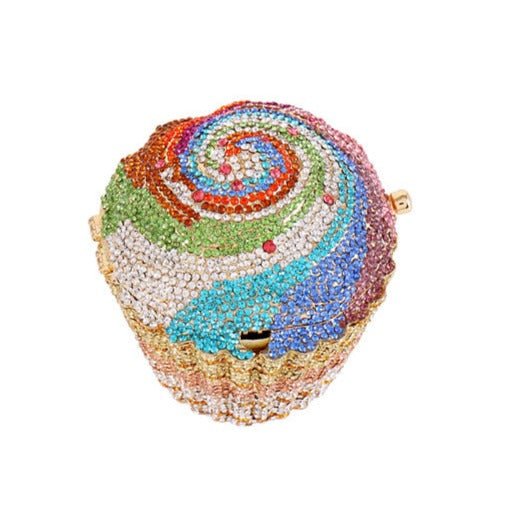 Mini Cupcake Clutch Crystal Evening Purse - 5 9.5cm X 9.5cm - Luxury bags by WAAMII