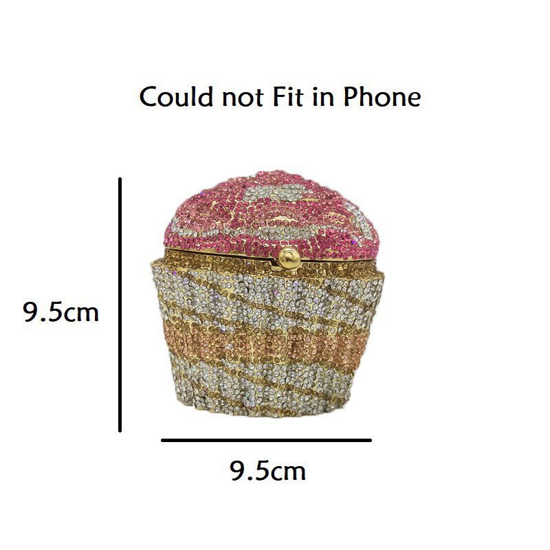 Mini Cupcake Clutch Crystal Evening Purse - - Luxury bags by WAAMII