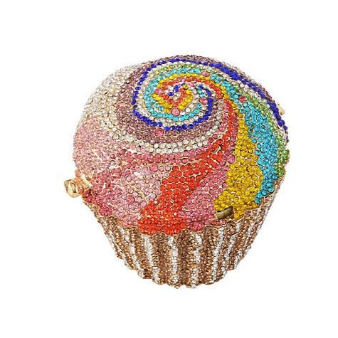 Mini Cupcake Clutch Crystal Evening Purse - 8 9.5cm X 9.5cm - Luxury bags by WAAMII