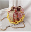 Mini Round Transparent Jelly Bag Silk Scarf Clutch bags WAAMII