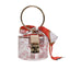 Mini runde transparente Zipfeltasche Seidenschal Clutch