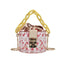 Mini Round Transparent Jelly Bag Silk Scarf Clutch bags WAAMII lip red 12x12x9 cm