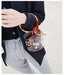 Mini Round Transparent Jelly Bag Silk Scarf Clutch - - Luxury bags by WAAMII