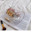 Mini Round Transparent Jelly Bag Silk Scarf Clutch bags WAAMII