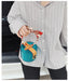 Mini Round Transparent Jelly Bag Silk Scarf Clutch bags WAAMII