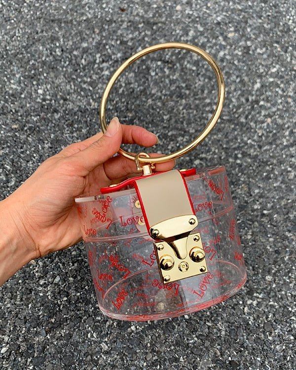 Mini Round Transparent Jelly Bag Silk Scarf Clutch - - Luxury bags by WAAMII