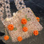 Mini Transparent Crystal Clear Beaded Woven Handbag - orange - Luxury bags by WAAMII