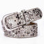 Multi-rivet Studded Embellished Buckle Belt Punk Belt-WB7041 - Silver white 110cm - Luxury Accessories by WAAMII