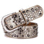Multi-rivet Studded Embellished Buckle Belt Punk Belt-WB7041 - Light gold 110cm - Luxury Accessories by WAAMII