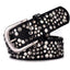 Multi-rivet Studded Embellished Buckle Belt Punk Belt-WB7041 - Black 110cm - Luxury Accessories by WAAMII
