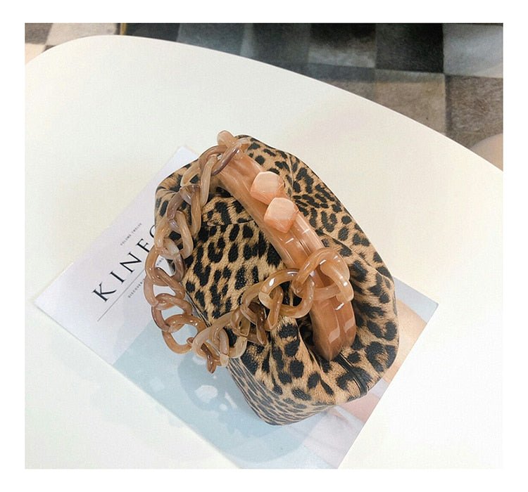 New Fashion Bucket Box Messenger With Acrylic Chains - - Luxury bags by WAAMII