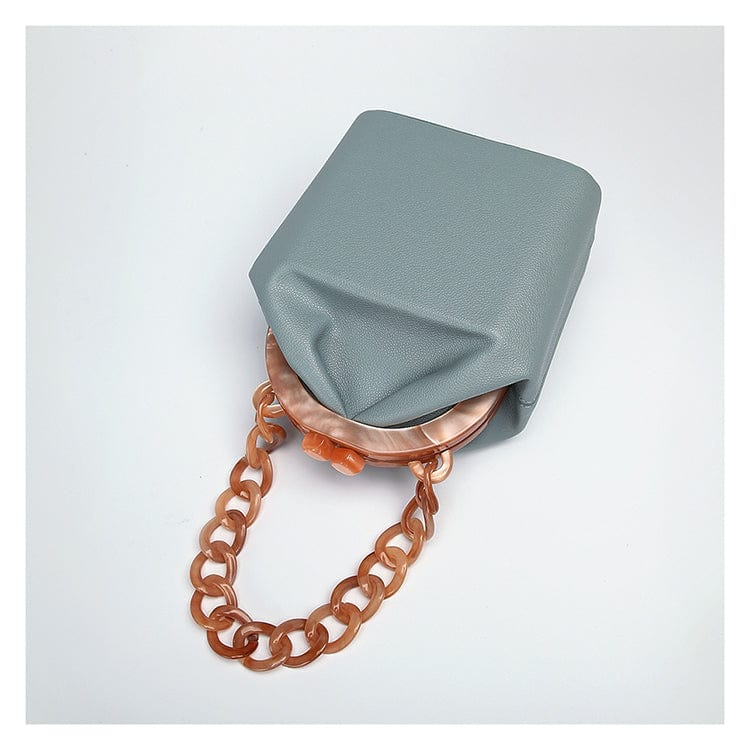 New Fashion Bucket Box Messenger With Acrylic Chains - - Luxury bags by WAAMII