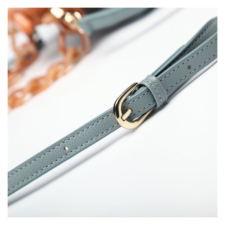 New Fashion Bucket Box Messenger With Acrylic Chains - - Luxury bags by WAAMII