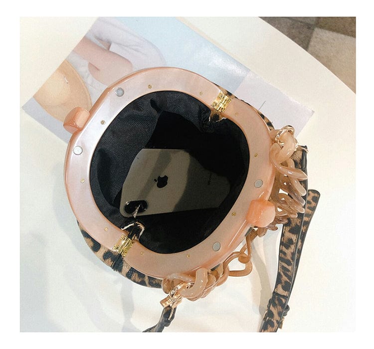New Fashion Bucket Box Messenger With Acrylic Chains - - Luxury bags by WAAMII