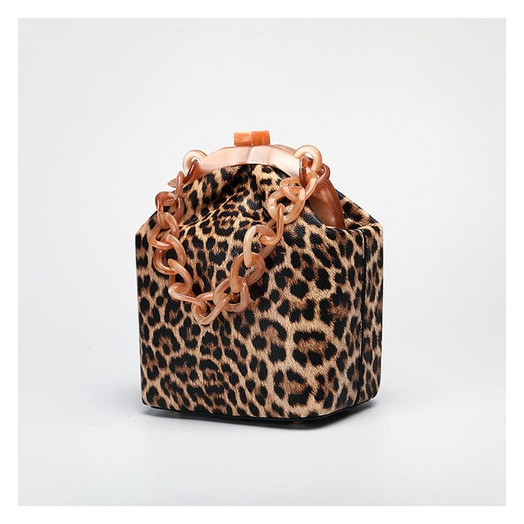 New Fashion Bucket Box Messenger With Acrylic Chains - - Luxury bags by WAAMII