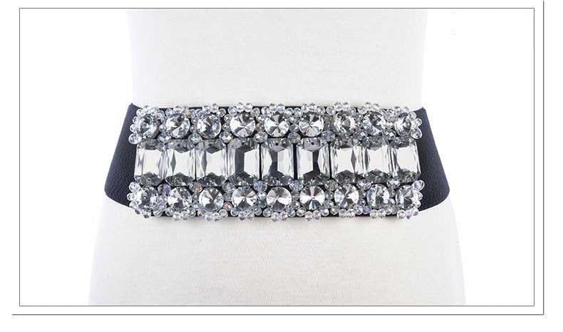 New Rhinestone Belt Full Crystal Wide Wristband-WL36 - - Luxury Accessories by WAAMII
