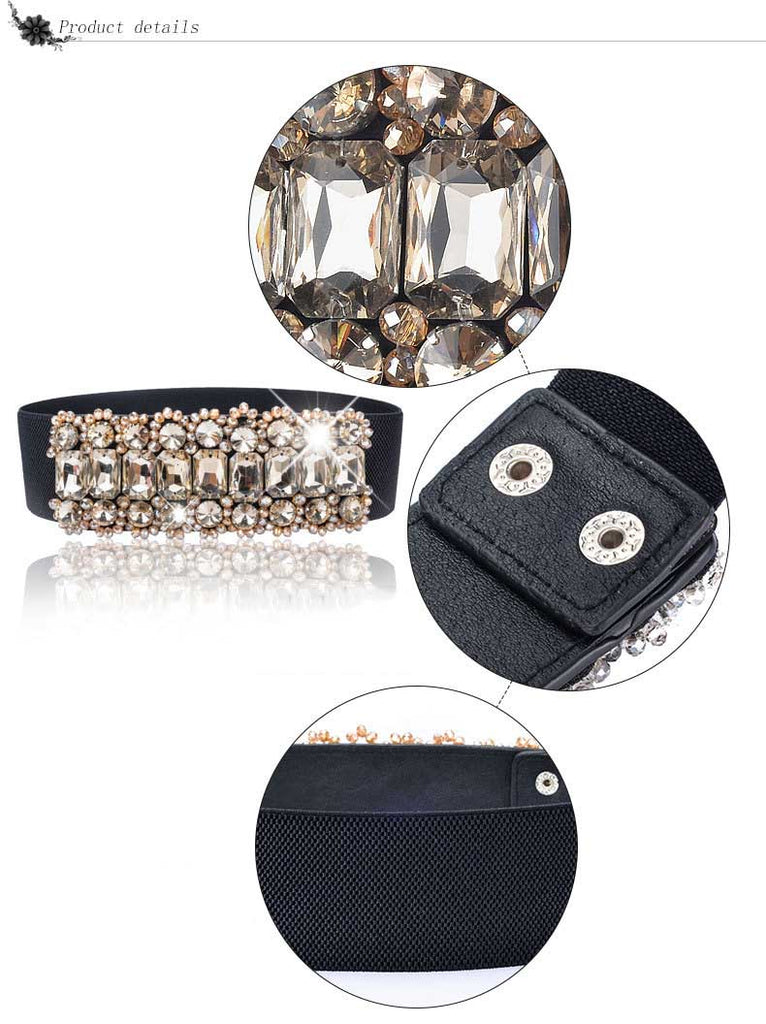 New Rhinestone Belt Full Crystal Wide Wristband-WL36 - - Luxury Accessories by WAAMII