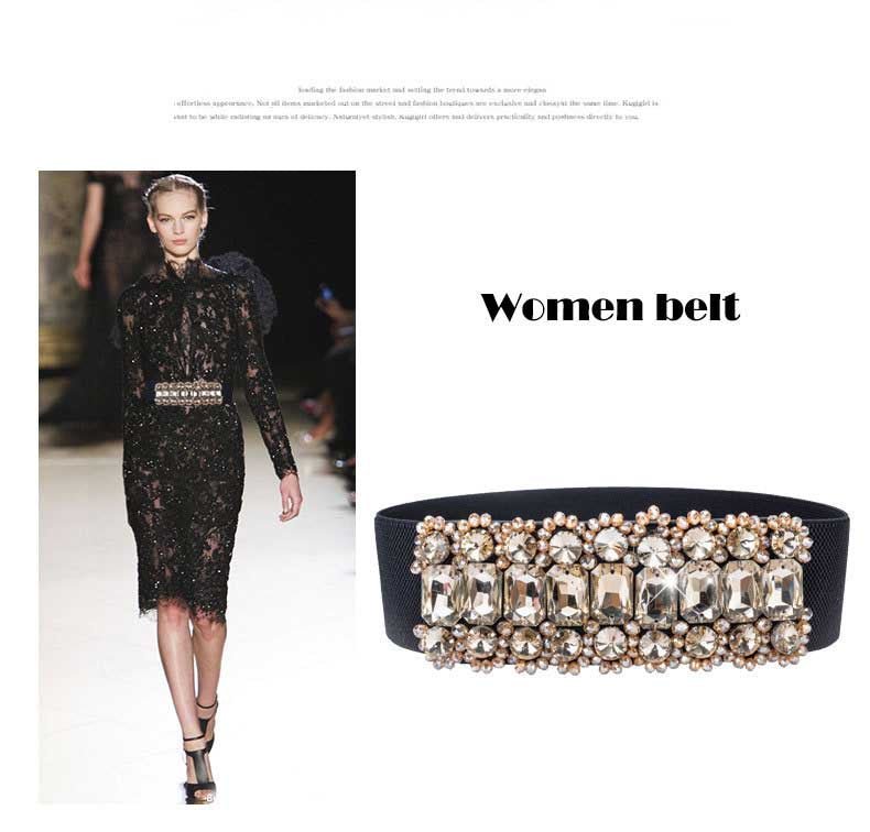 New Rhinestone Belt Full Crystal Wide Wristband-WL36 - - Luxury Accessories by WAAMII