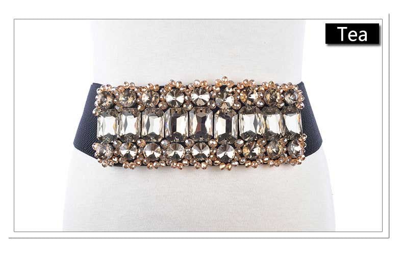 New Rhinestone Belt Full Crystal Wide Wristband-WL36 - - Luxury Accessories by WAAMII