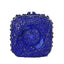 New Style Cosmic Eye Double Sided Full Crystal Mini Box Clutch Evening Purse bags WAAMII Royal blue