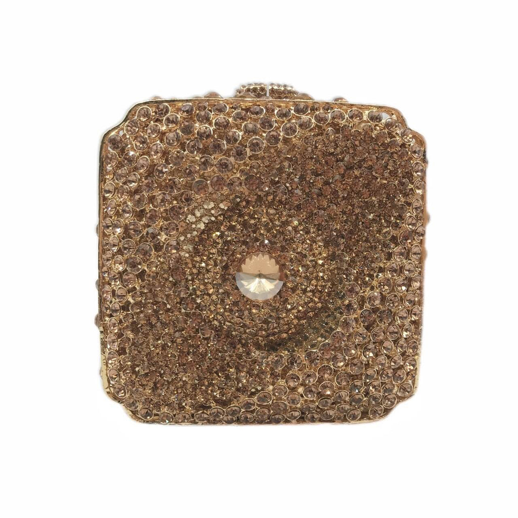 New Style Cosmic Eye Double Sided Full Crystal Mini Box Clutch Evening Purse - - Luxury bags by WAAMII