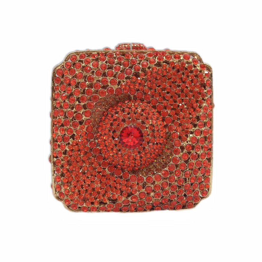 New Style Cosmic Eye Double Sided Full Crystal Mini Box Clutch Evening Purse - - Luxury bags by WAAMII