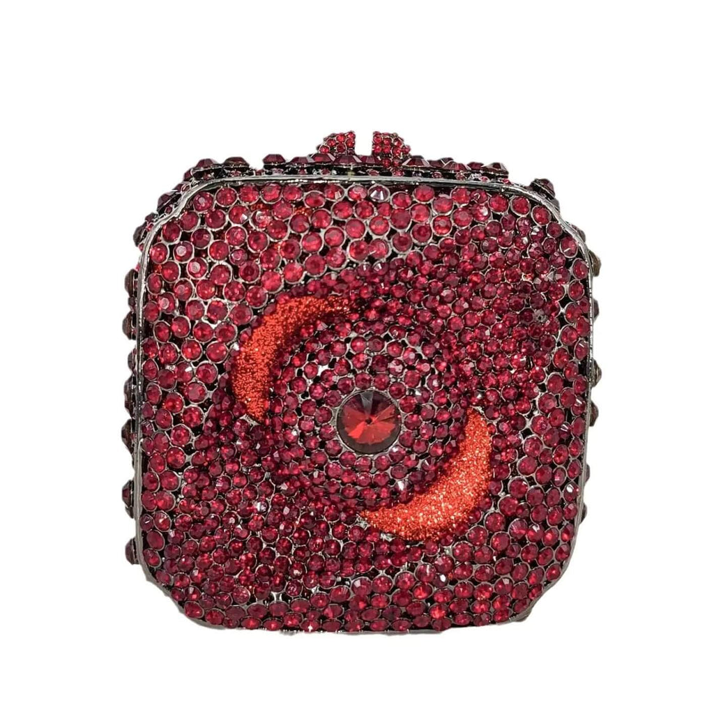 New Style Cosmic Eye Double Sided Full Crystal Mini Box Clutch Evening Purse - - Luxury bags by WAAMII