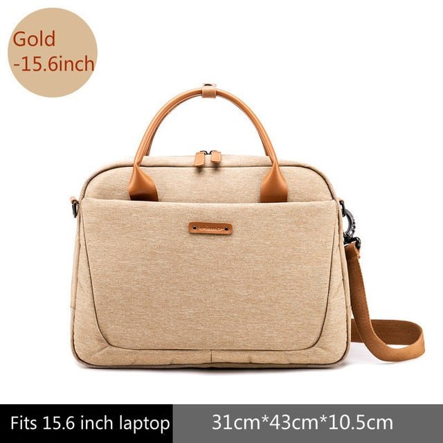 New Womens Laptop Bag Briefcases Business Bag Handbag - Gold 15.6inch - Luxury bags by WAAMII