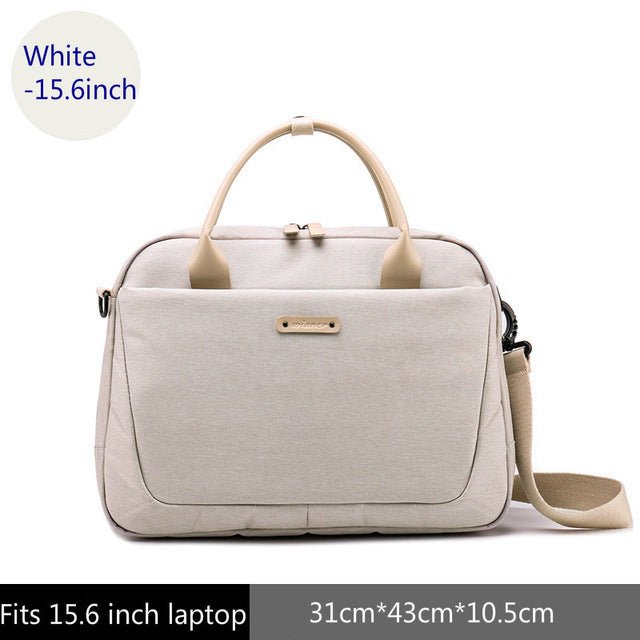 New Womens Laptop Bag Briefcases Business Bag Handbag - White 15.6inch - Luxury bags by WAAMII