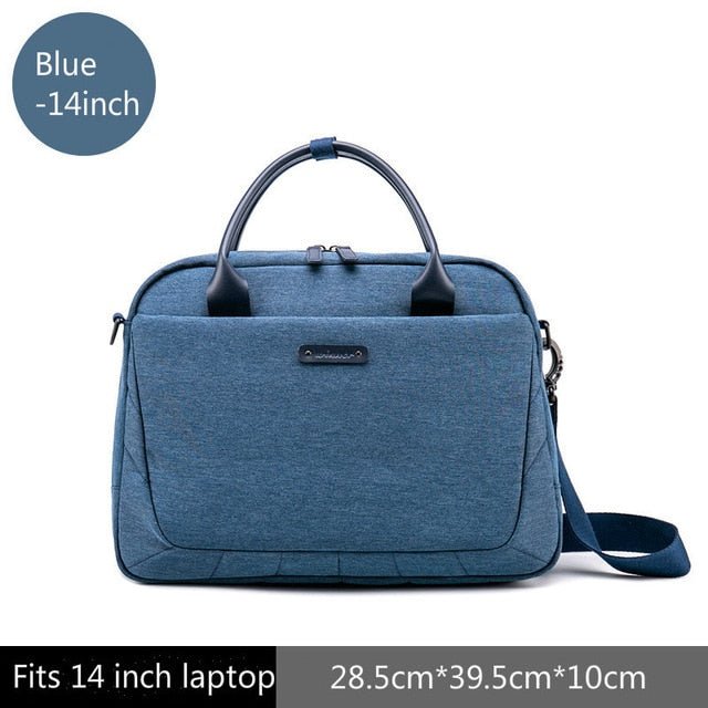 New Womens Laptop Bag Briefcases Business Bag Handbag - Blue 14inch - Luxury bags by WAAMII
