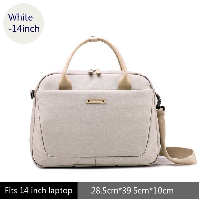 New Womens Laptop Bag Briefcases Business Bag Handbag - White 14inch - Luxury bags by WAAMII