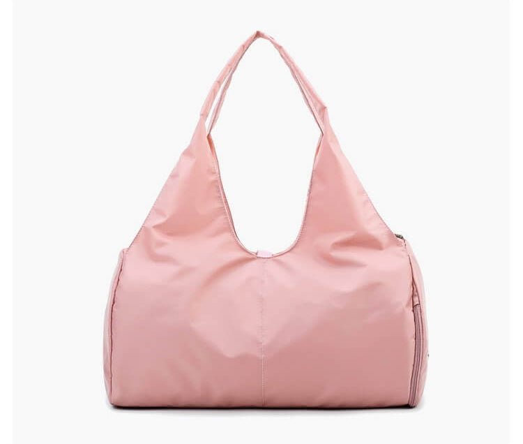 Oxford Fabric Weekender With Shoe Compartment Yoga Mat Carrier Bag-Pink,Black - - Luxury bags by WAAMII