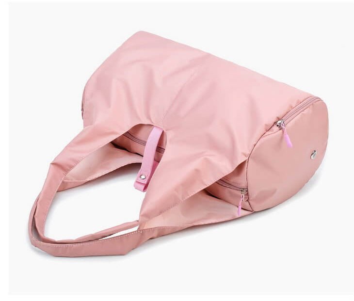 Oxford Fabric Weekender With Shoe Compartment Yoga Mat Carrier Bag-Pink,Black - - Luxury bags by WAAMII