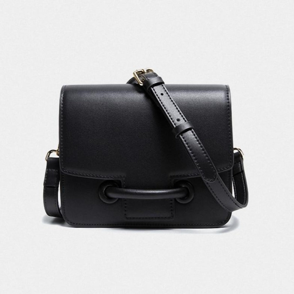 Paula Elegant Flap Buckle Leather Mini Crossbody - - Luxury bags by WAAMII