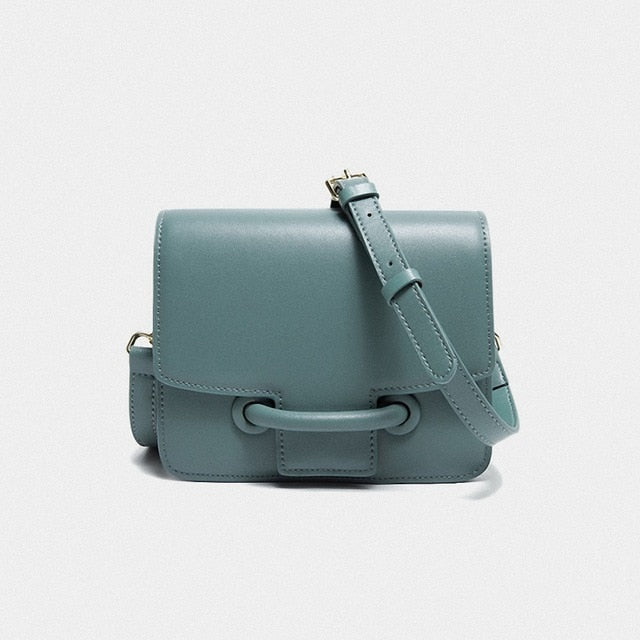 Paula Elegant Flap Buckle Leather Mini Crossbody - - Luxury bags by WAAMII