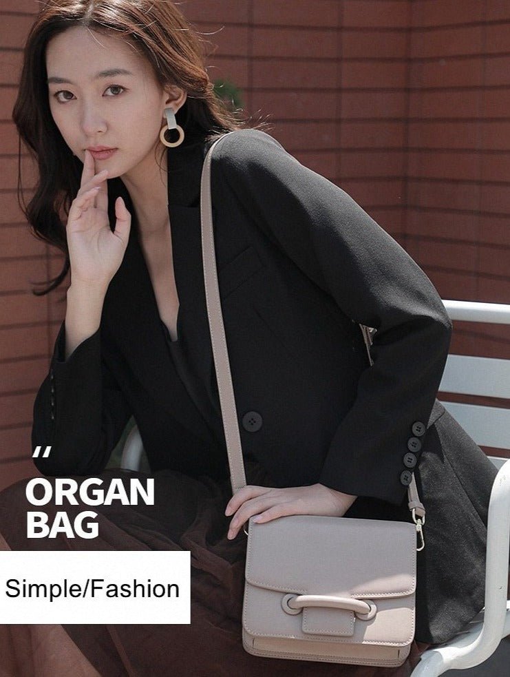 Paula Elegant Flap Buckle Leather Mini Crossbody - - Luxury bags by WAAMII
