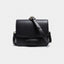 Paula Elegant Flap Buckle Leather Mini Crossbody - Black 19.5x16x9cm - Luxury bags by WAAMII