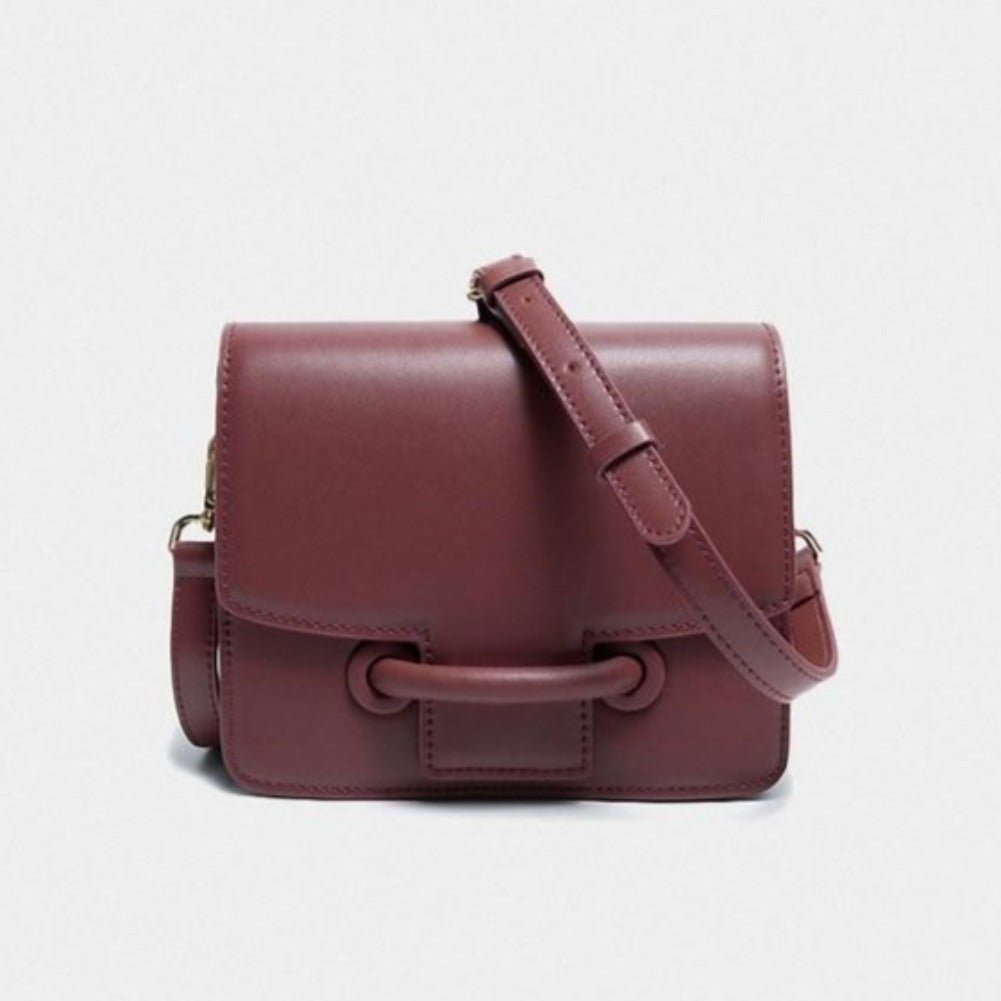 Paula Elegant Flap Buckle Leather Mini Crossbody - - Luxury bags by WAAMII