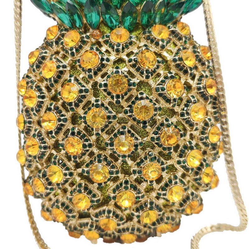 Pineapple Rhinestone Purse Diamond Clutch Bag For Women - - Luxury bags by WAAMII