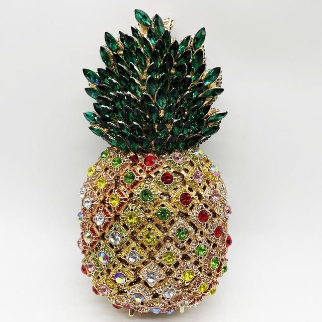 Pineapple Rhinestone Purse Diamond Clutch Bag For Women - - Luxury bags by WAAMII