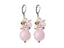 Pink Tone Romantic Floral Natural Stone Fresh Water Pearl Mixed Earrings - - Luxury Jewelry by WAAMII