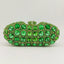 Elegant Black Crystal Diamond Evening Clutch - Green - Luxury bags by WAAMII
