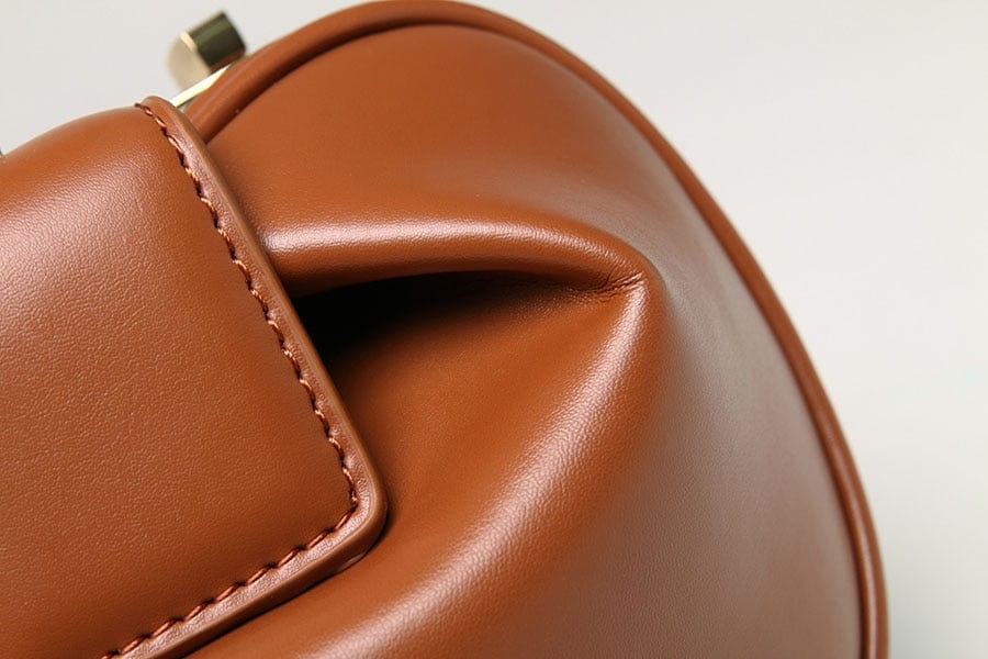 Donna Mini Round Hobo Dumpling Leather Tote - - Luxury bags by WAAMII