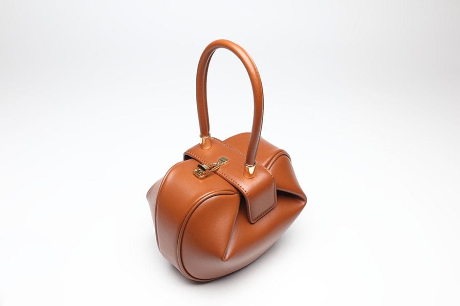 Donna Mini Round Hobo Dumpling Leather Tote - - Luxury bags by WAAMII