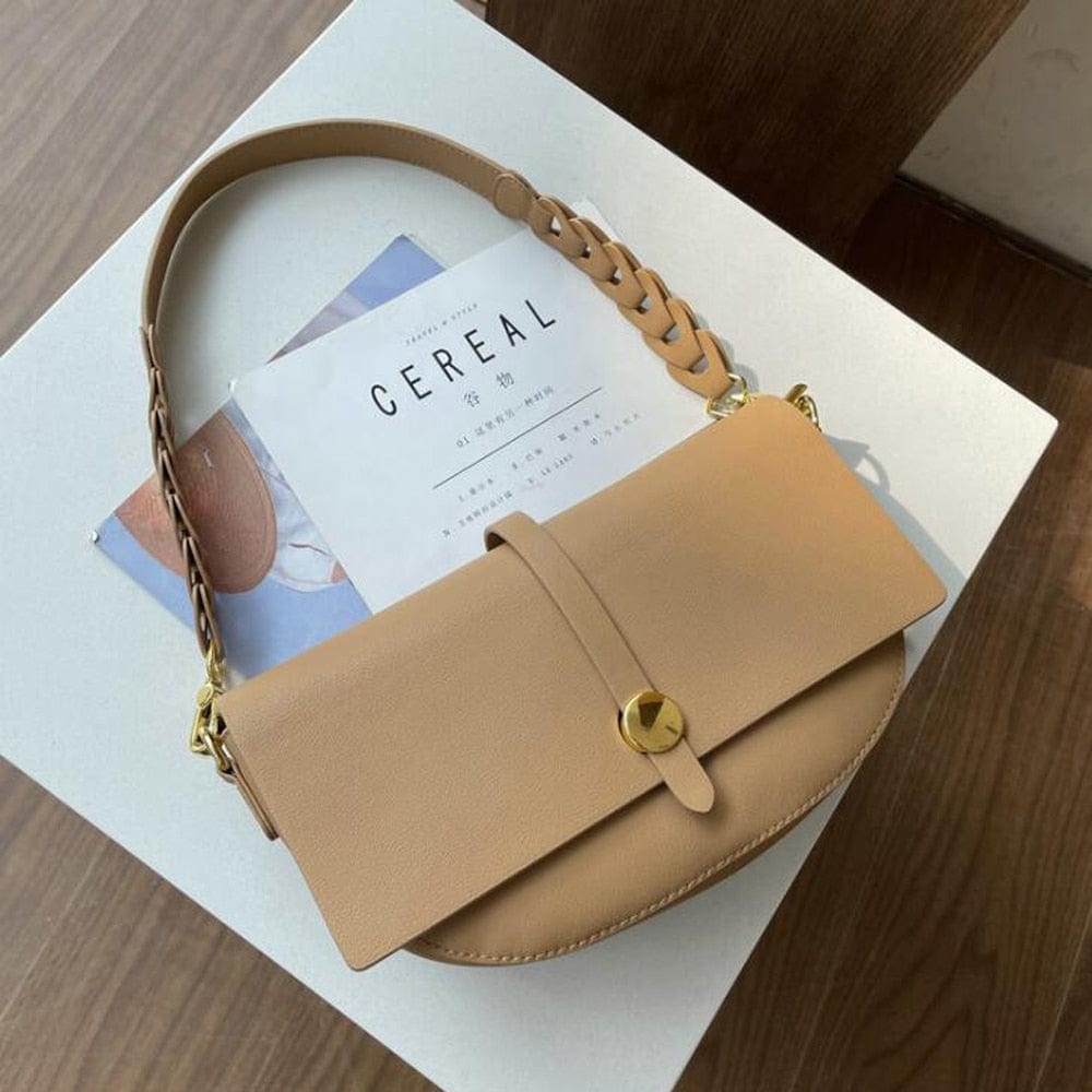 Diana Gold-Tone Bucket Leather Satchel - - Luxury bags by WAAMII