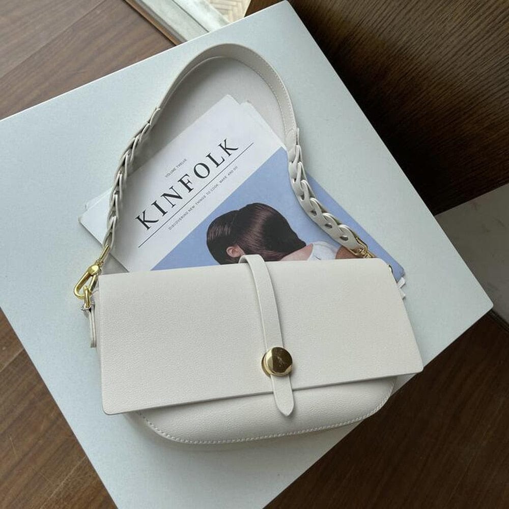 Diana Gold-Tone Bucket Leather Satchel - - Luxury bags by WAAMII