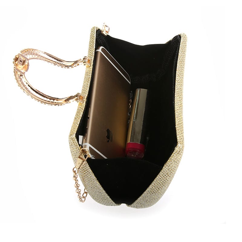 Elegant Diamond Clasp Glittery Clutch Purse - - Luxury bags by WAAMII