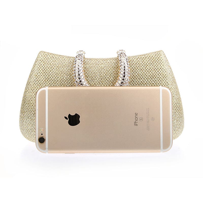 Elegant Diamond Clasp Glittery Clutch Purse - - Luxury bags by WAAMII