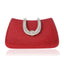 Elegant Diamond Clasp Glittery Clutch Purse - red - Luxury bags by WAAMII